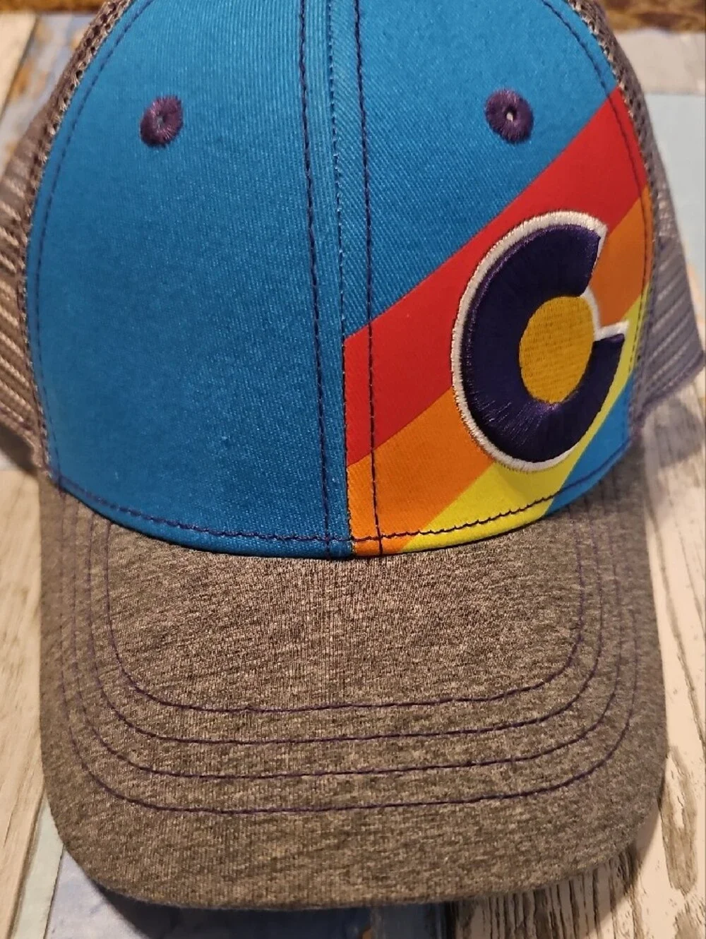 YoColorado Kids' Summerfest Incline Trucker Hat with Colorful Accent